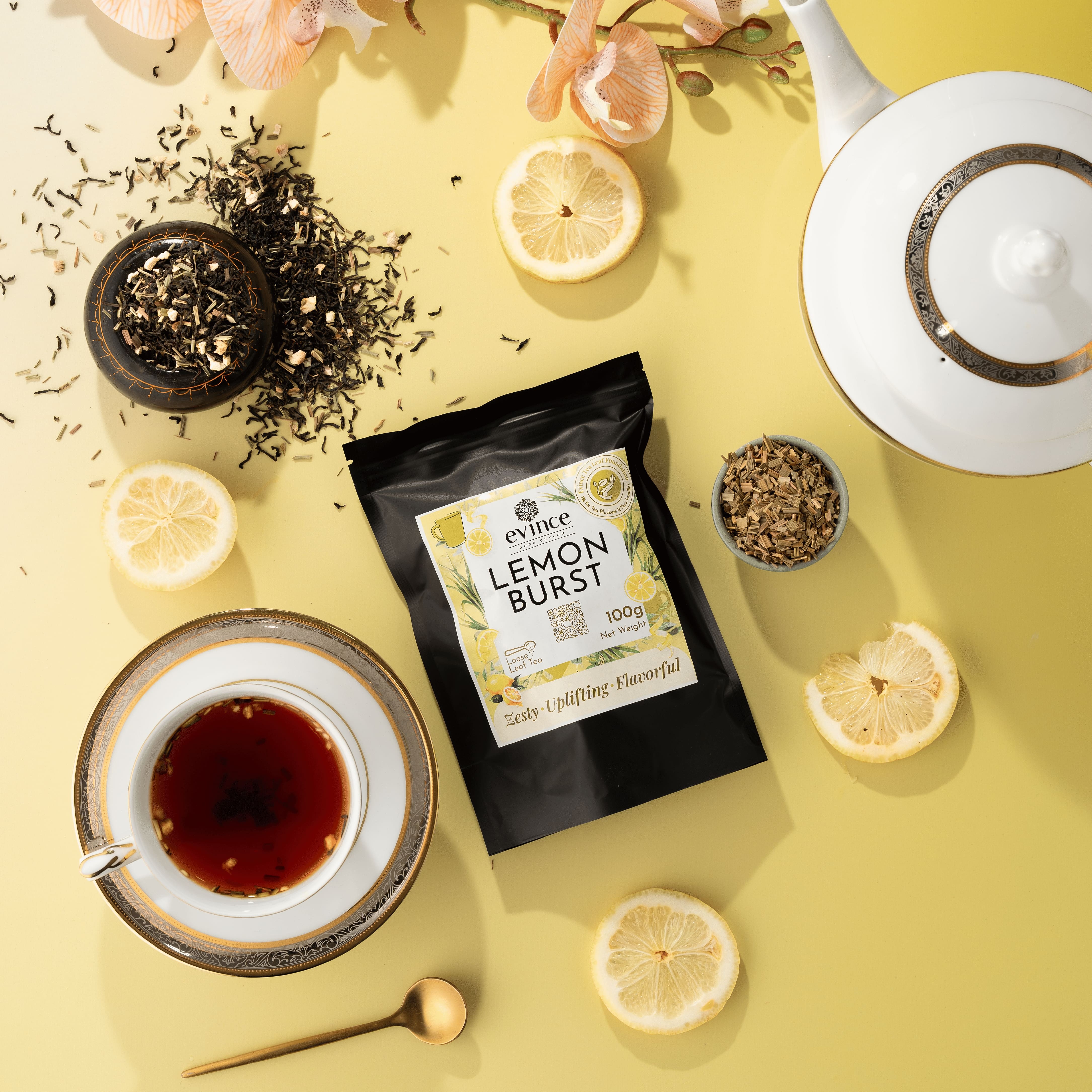 Lemon Tea - Lemon Burst by Evince | Refreshing Ceylon Black Tea
