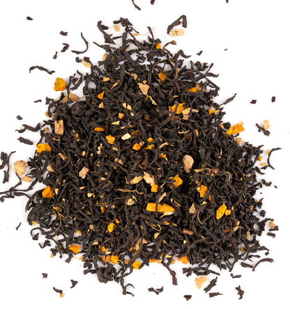 Golden turmeric and ginger tea on a white background